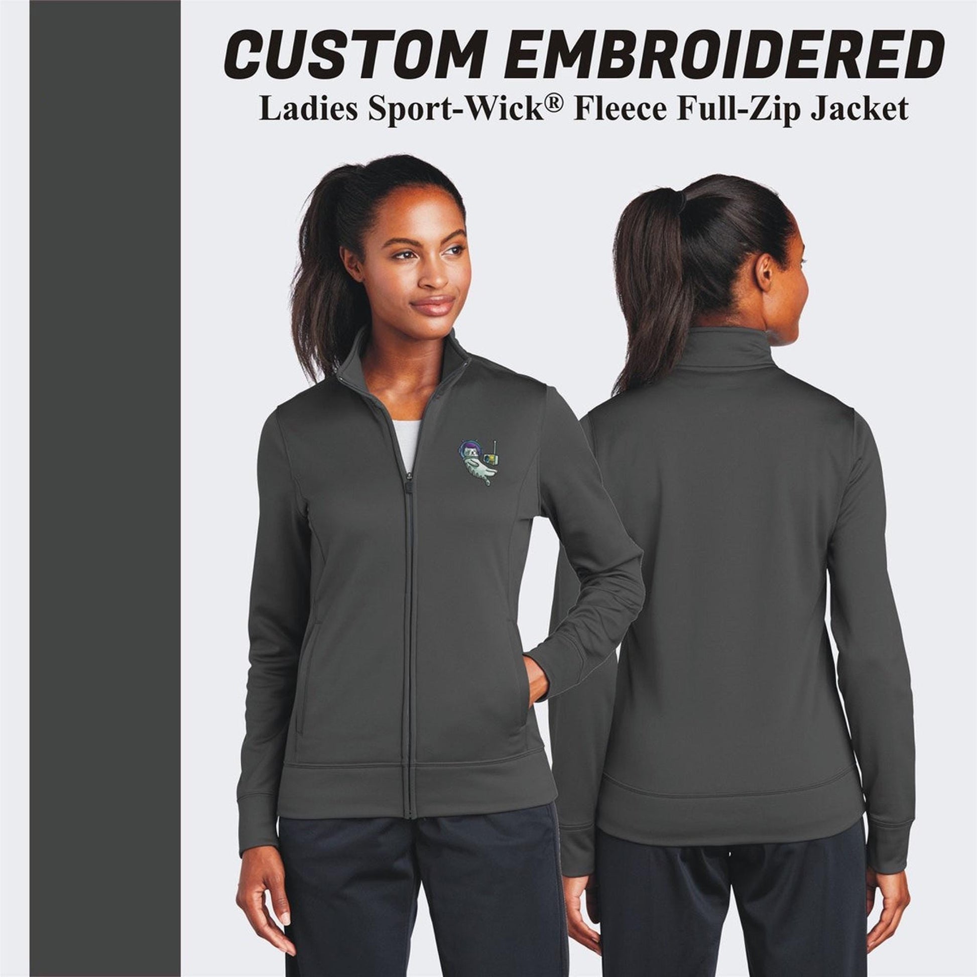 Sport-Tek® Custom Embroidered Women's Sport-Wick® Fleece Full-Zip Jacket - LST241