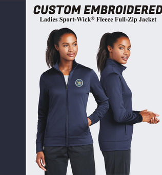 Sport-Tek® Custom Embroidered Women's Sport-Wick® Fleece Full-Zip Jacket - LST241