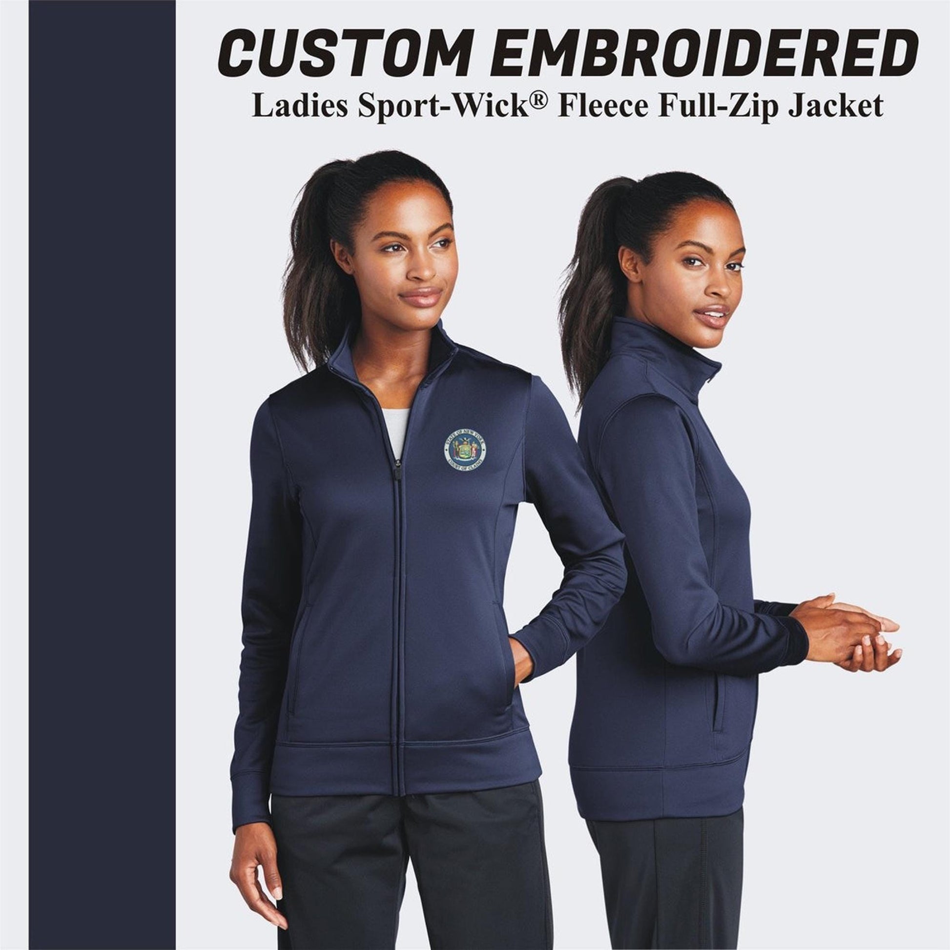 Sport-Tek® Custom Embroidered Women's Sport-Wick® Fleece Full-Zip Jacket - LST241