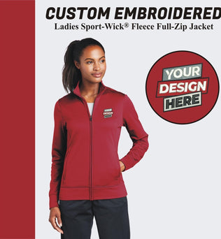 Sport-Tek® Custom Embroidered Women's Sport-Wick® Fleece Full-Zip Jacket - LST241