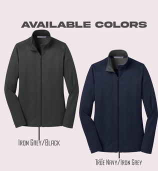 Custom Embroidered Women's Full Zip Jacket: Port Authority Vertical Texture - L805