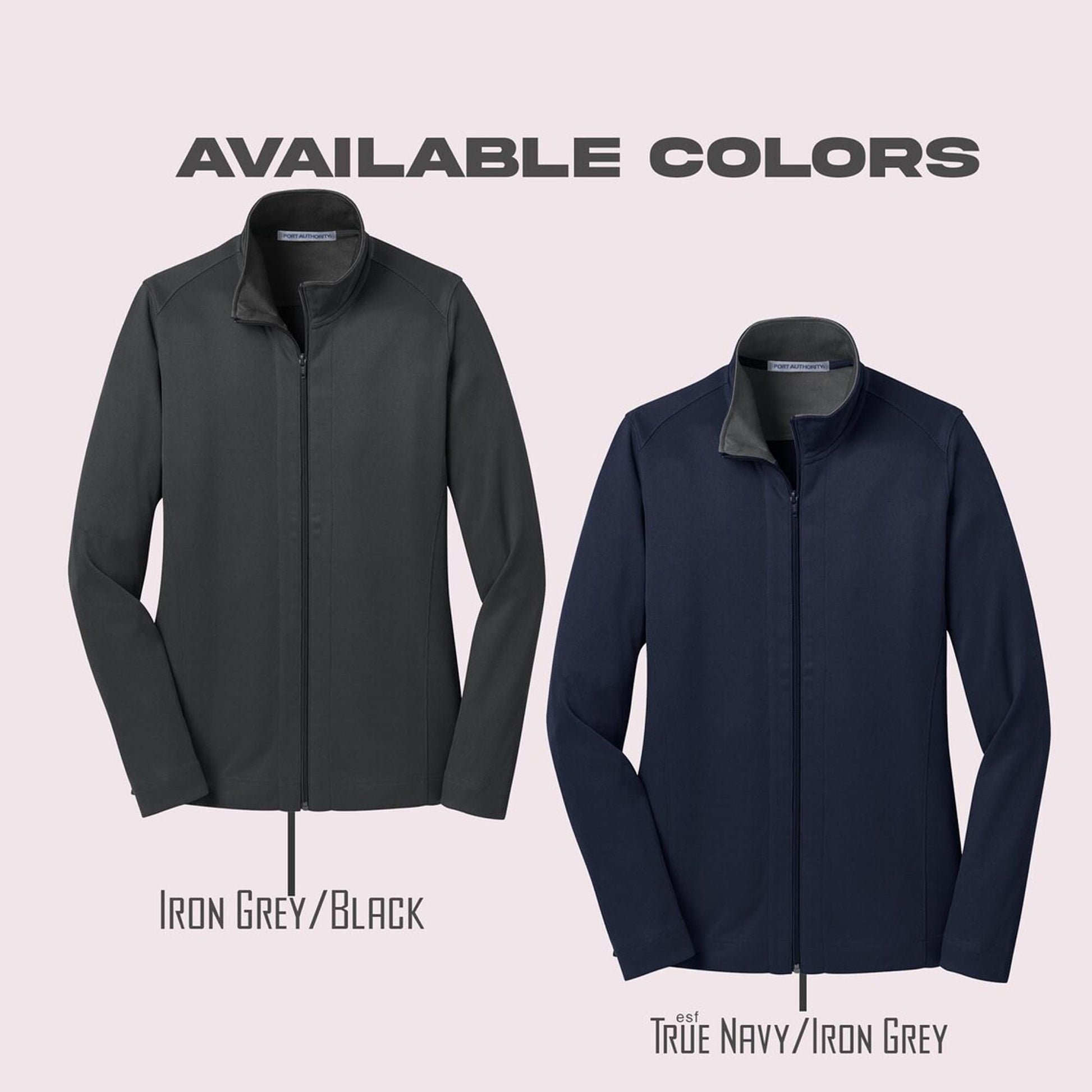 Custom Embroidered Women's Full Zip Jacket: Port Authority Vertical Texture - L805
