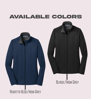 Custom Embroidered Women's Full Zip Jacket: Port Authority Vertical Texture - L805