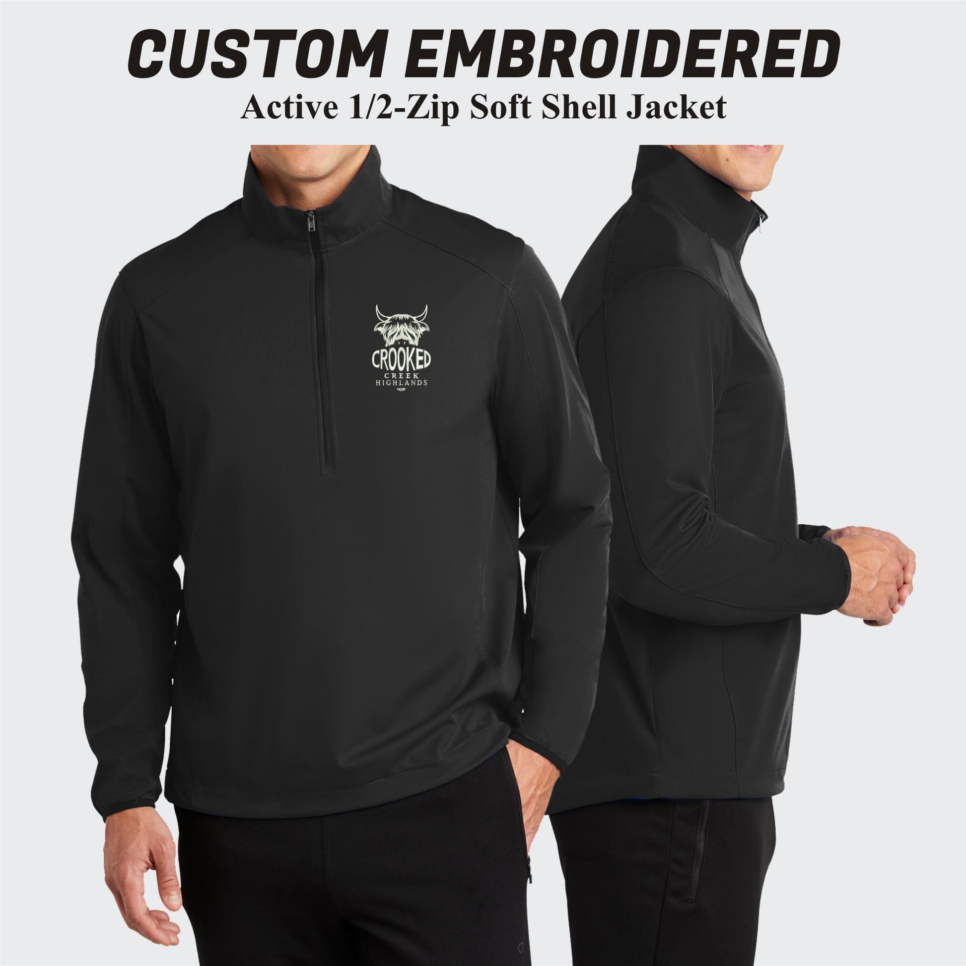 Port Authority® Custom Embroidered Active 1/2-Zip Soft Shell Jacket - J716