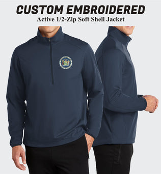 Port Authority® Custom Embroidered Active 1/2-Zip Soft Shell Jacket - J716