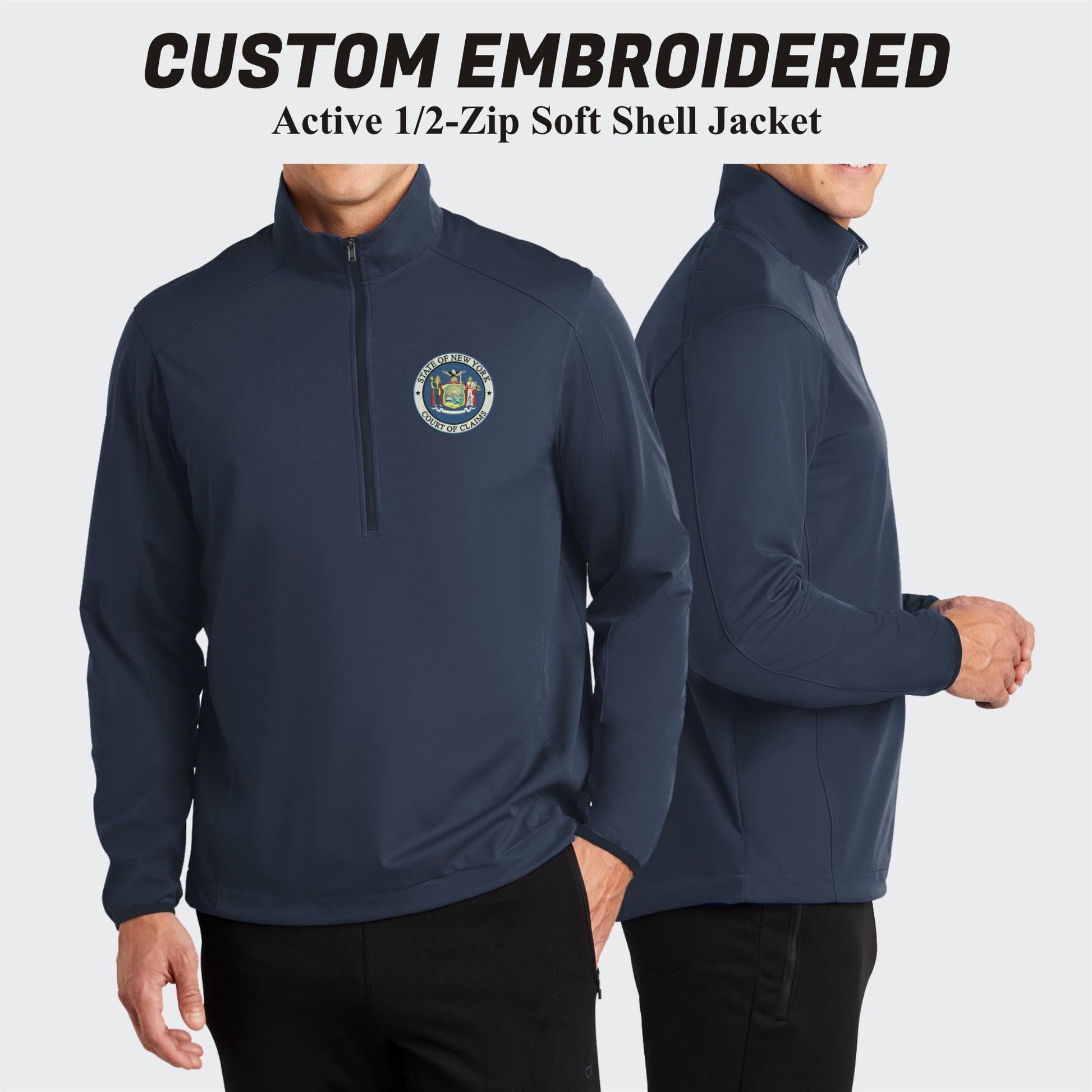Port Authority® Custom Embroidered Active 1/2-Zip Soft Shell Jacket - J716