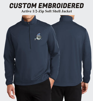 Port Authority® Custom Embroidered Active 1/2-Zip Soft Shell Jacket - J716