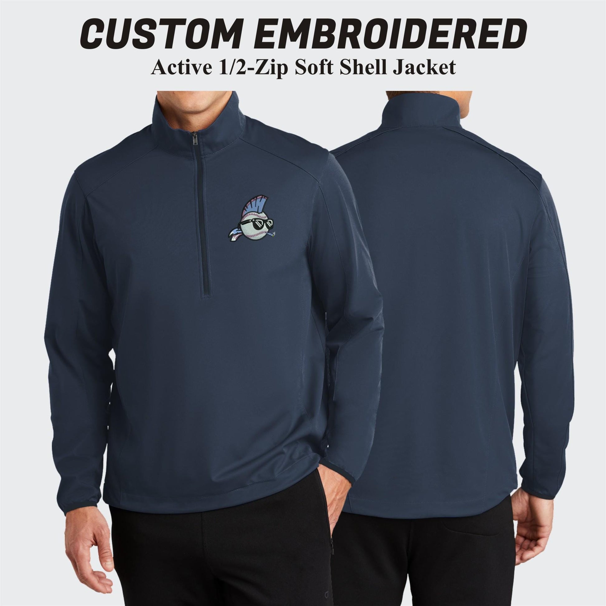 Port Authority® Custom Embroidered Active 1/2-Zip Soft Shell Jacket - J716