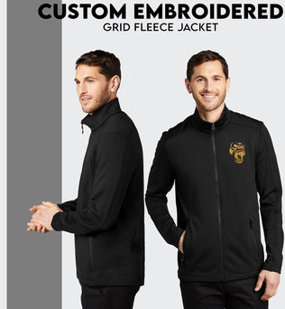 Port Authority® Custom Embroidered Grid Fleece Jacket - F239