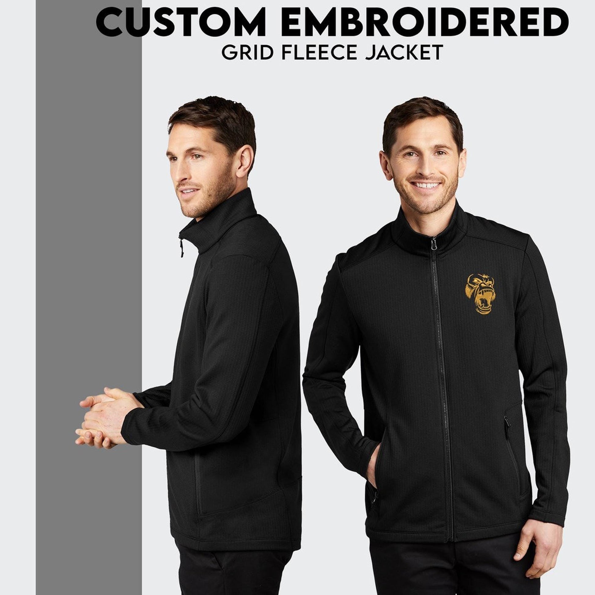 Port Authority® Custom Embroidered Grid Fleece Jacket - F239
