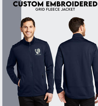 Port Authority® Custom Embroidered Grid Fleece Jacket - F239