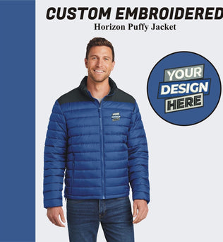 Port Authority® Custom Embroidered Horizon Puffy Jacket - J364