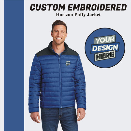 Port Authority® Custom Embroidered Horizon Puffy Jacket - J364