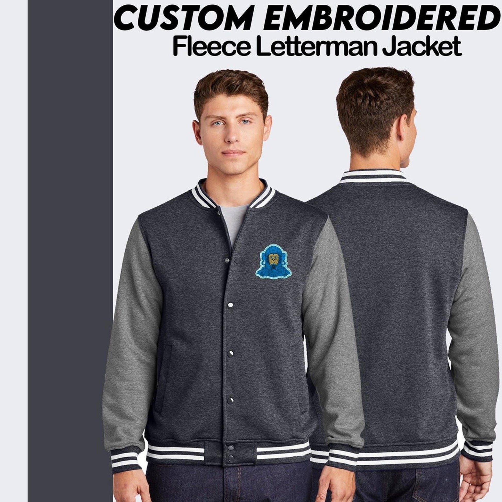 Sport-Tek® Custom Embroidered Fleece Letterman Jacket - ST270