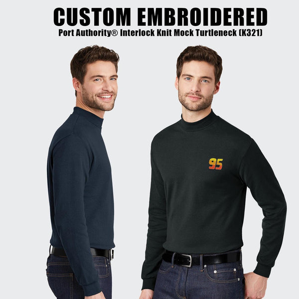 Port Authority® Custom Embroidered Interlock Knit Mock Turtleneck - K321