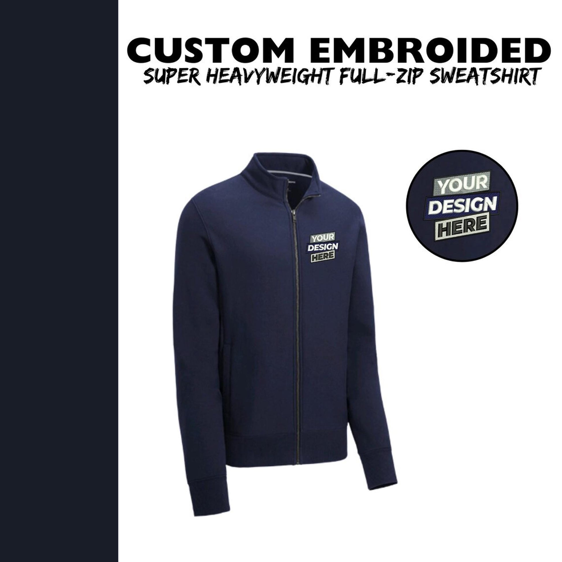Sport-Tek ® Custom Embrodiered Super Heavyweight Full-Zip Sweatshirt - ST284