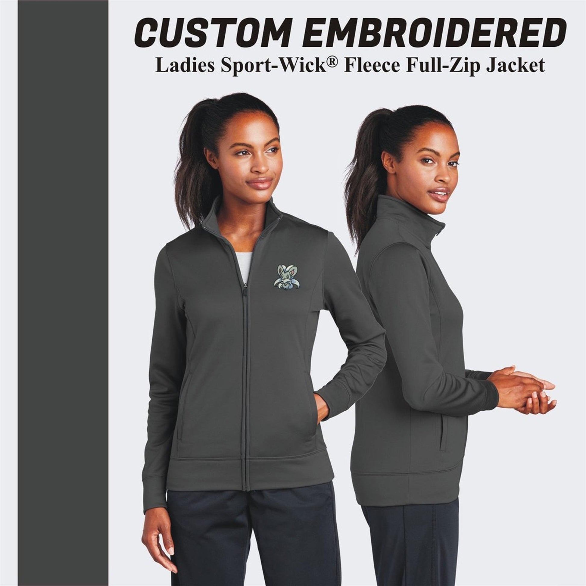 Sport-Tek® Custom Embroidered Women's Sport-Wick® Fleece Full-Zip Jacket - LST241