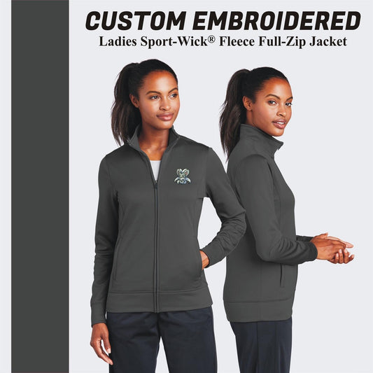 Sport-Tek® Custom Embroidered Women's Sport-Wick® Fleece Full-Zip Jacket - LST241