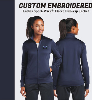 Sport-Tek® Custom Embroidered Women's Sport-Wick® Fleece Full-Zip Jacket - LST241