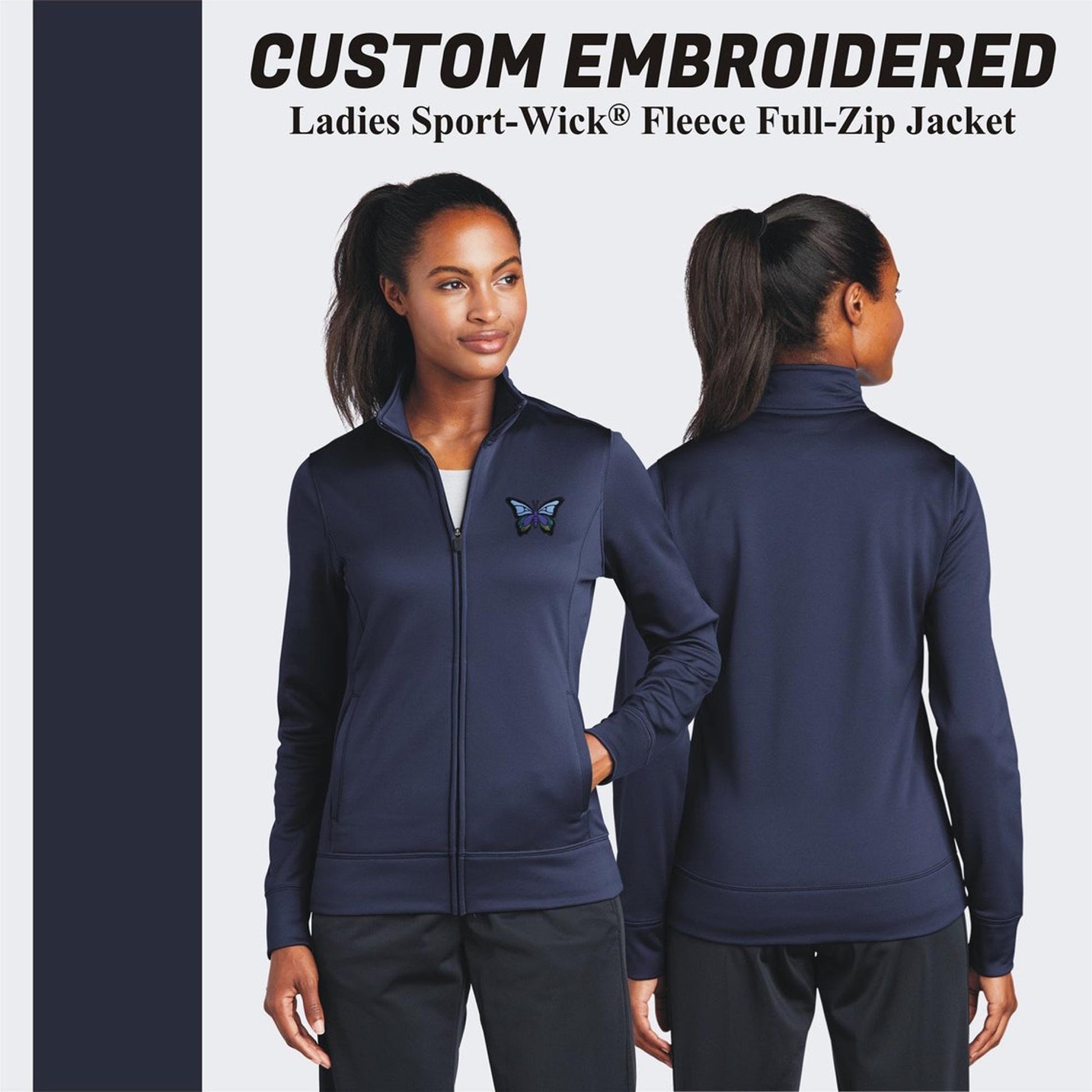 Sport-Tek® Custom Embroidered Women's Sport-Wick® Fleece Full-Zip Jacket - LST241