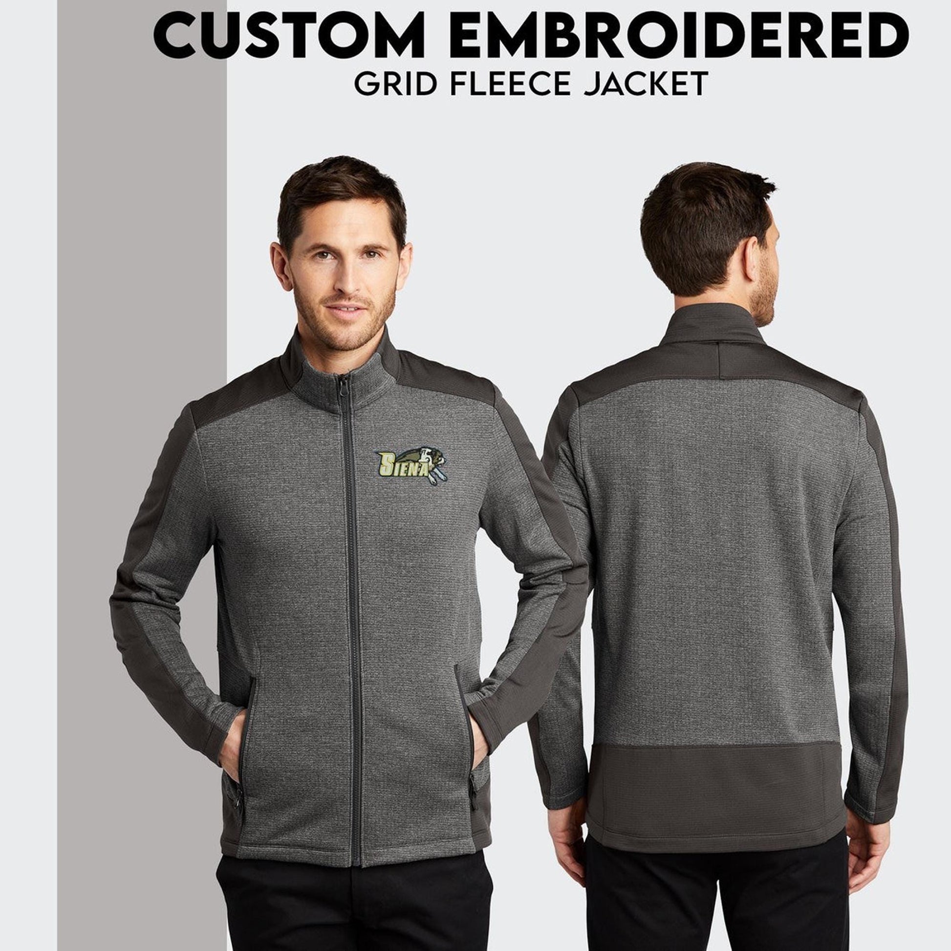 Port Authority® Custom Embroidered Grid Fleece Jacket - F239