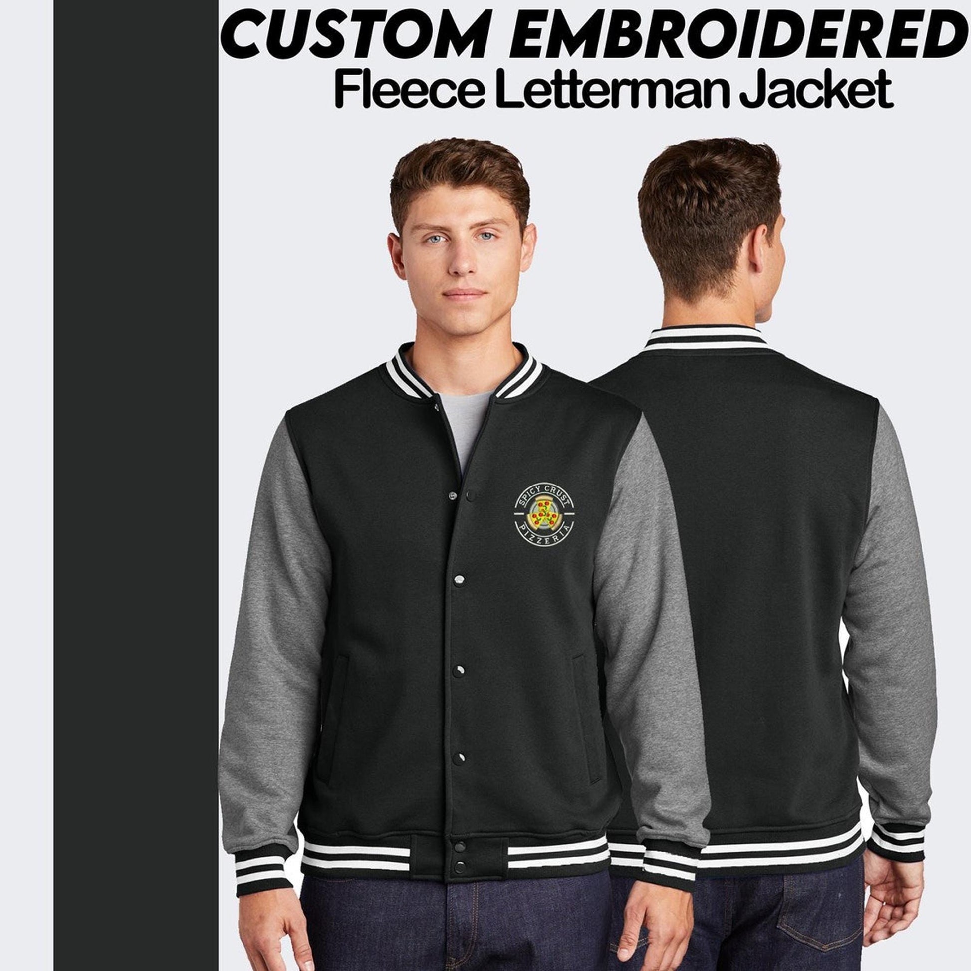 Sport-Tek® Custom Embroidered Fleece Letterman Jacket - ST270