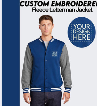Sport-Tek® Custom Embroidered Fleece Letterman Jacket - ST270