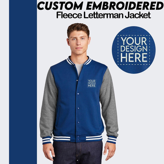 Sport-Tek® Custom Embroidered Fleece Letterman Jacket - ST270