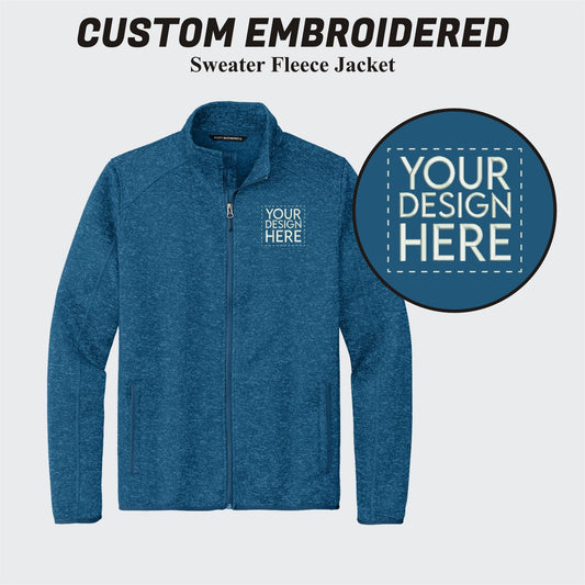 Port Authority® Custom Embroidered Sweater Fleece Jacket - F232