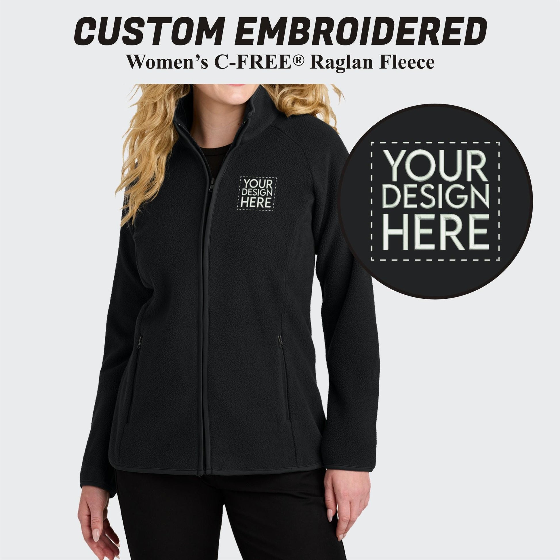 Port Authority® Custom Embroidered Women’s C-FREE® Raglan Fleece - L700