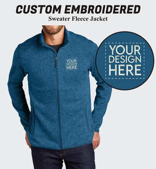 Port Authority® Custom Embroidered Sweater Fleece Jacket - F232