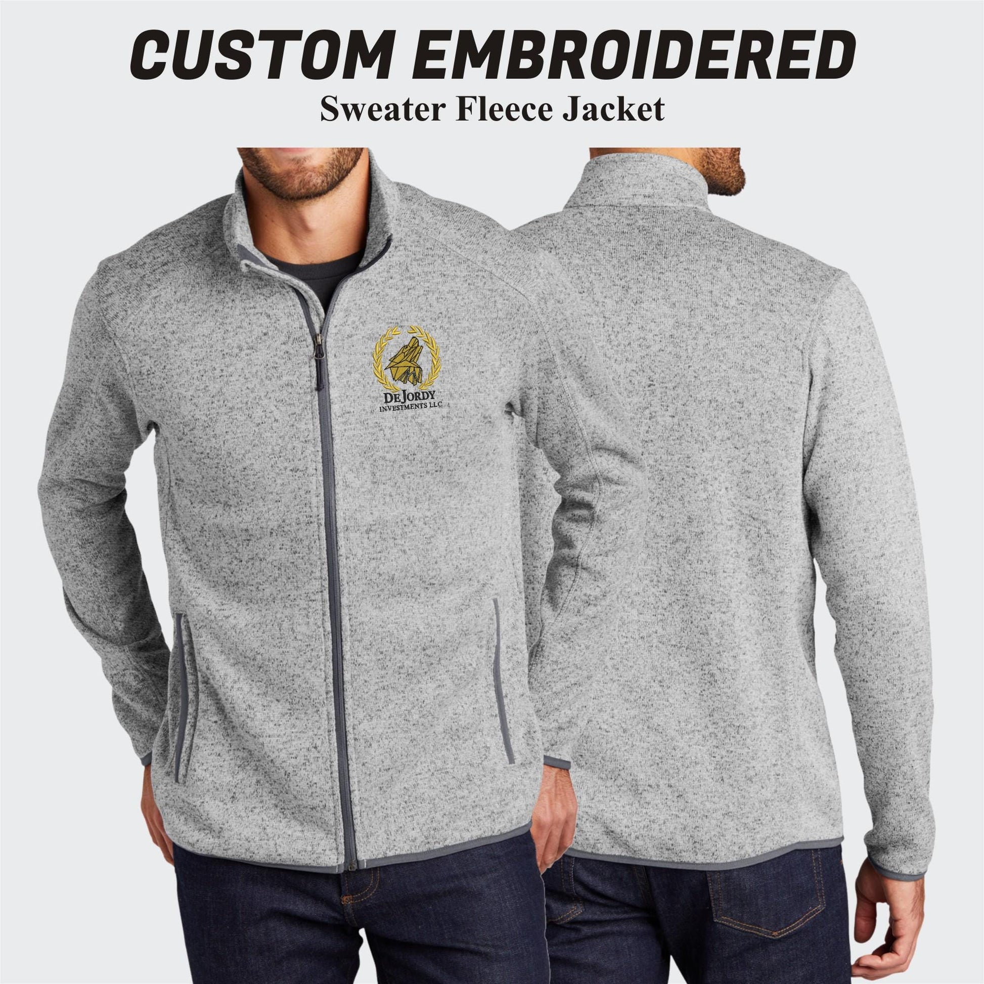 Port Authority® Custom Embroidered Sweater Fleece Jacket - F232