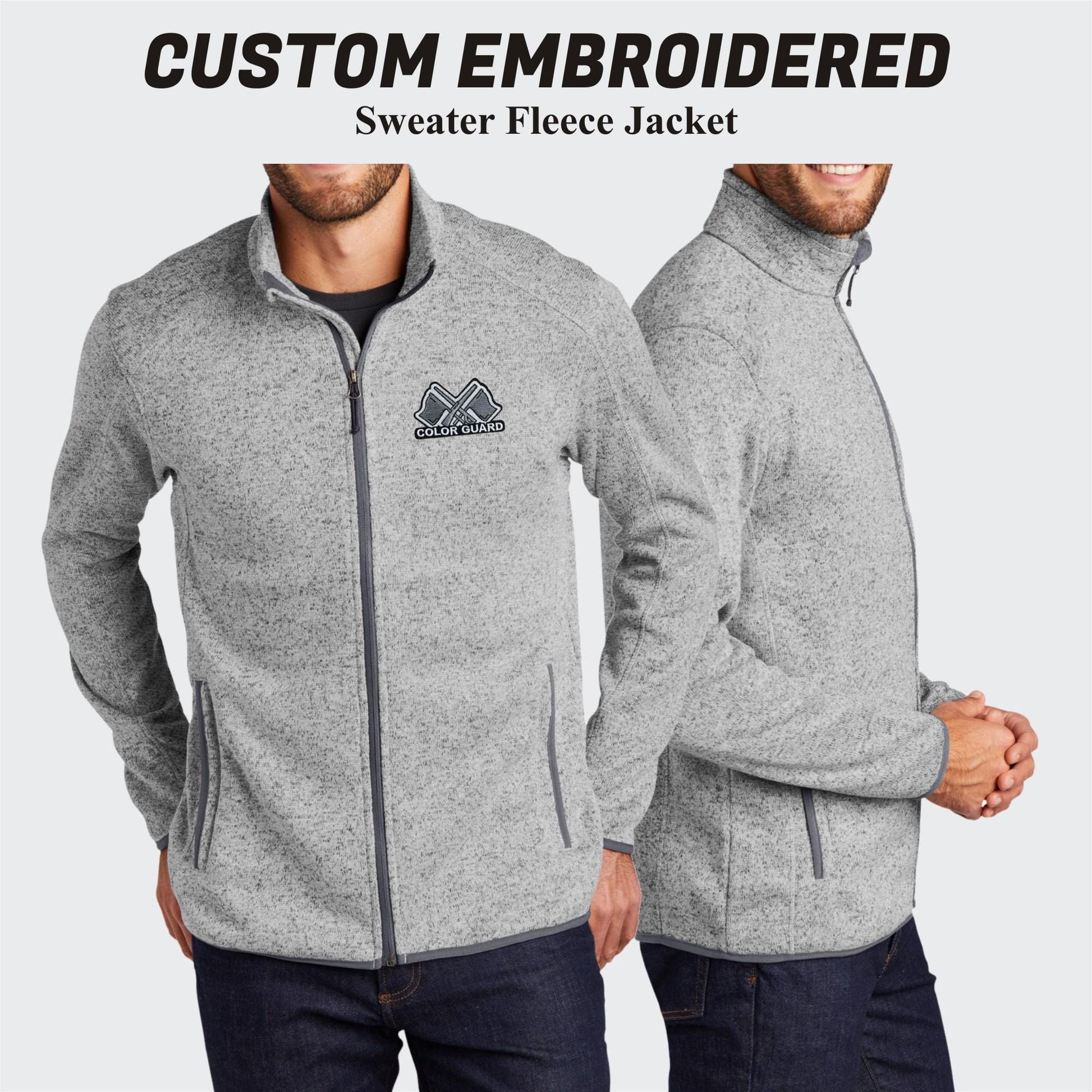 Port Authority® Custom Embroidered Sweater Fleece Jacket - F232