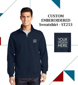 Sport-Tek® Custom Embroidered 1/4-Zip Sweatshirt - ST253