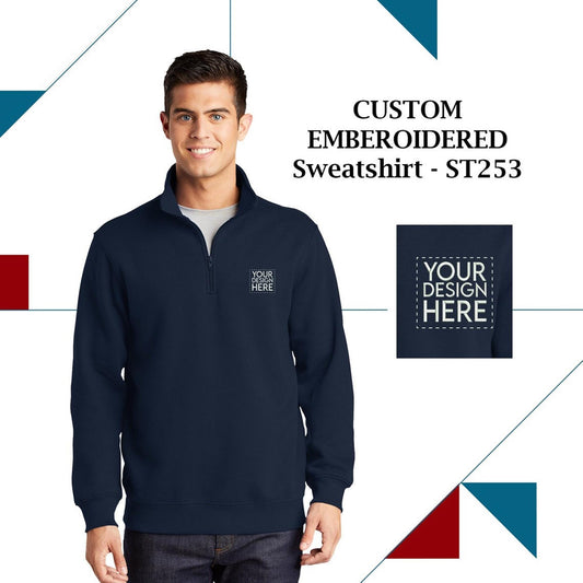 Sport-Tek® Custom Embroidered 1/4-Zip Sweatshirt - ST253
