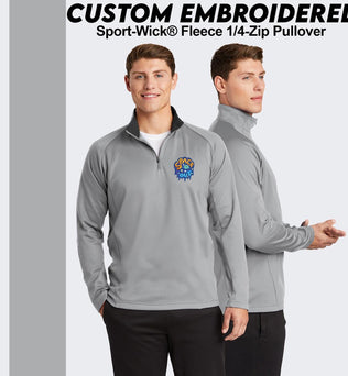 Sport-Tek® Sport-Wick® Custom Embroidered Fleece 1/4-Zip Pullover (F243)