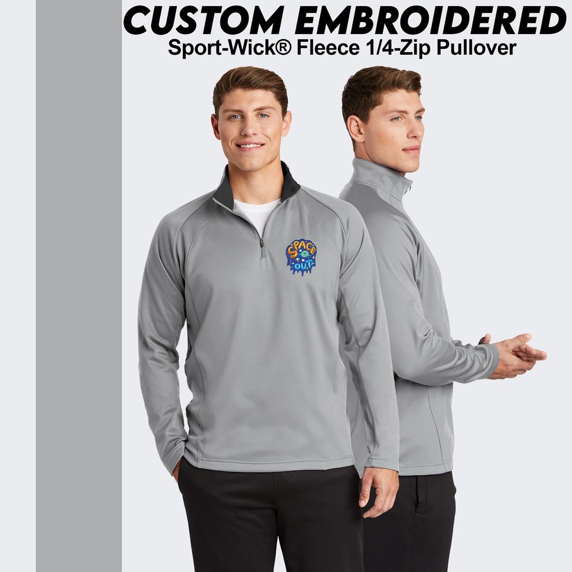 Sport-Tek® Sport-Wick® Custom Embroidered Fleece 1/4-Zip Pullover (F243)