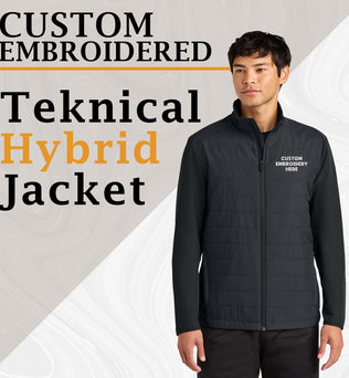 Sport-Tek® Custom Embroidered Teknical Hybrid Jacket - ST940