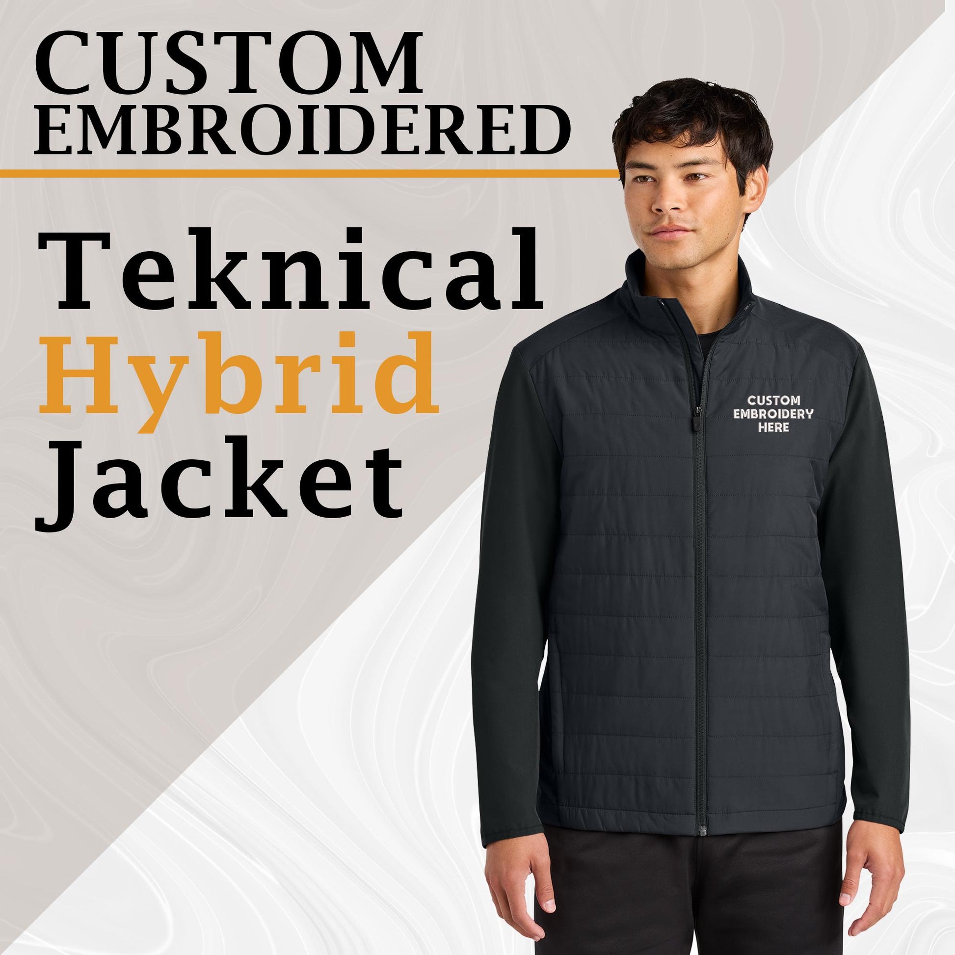 Sport-Tek® Custom Embroidered Teknical Hybrid Jacket - ST940