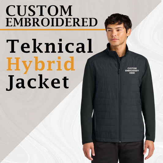 Sport-Tek® Custom Embroidered Teknical Hybrid Jacket - ST940