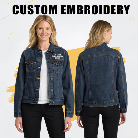 Port Authority® Custom Embroidered Women's Denim Jacket - L7620