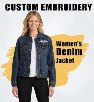 Port Authority® Custom Embroidered Women's Denim Jacket - L7620