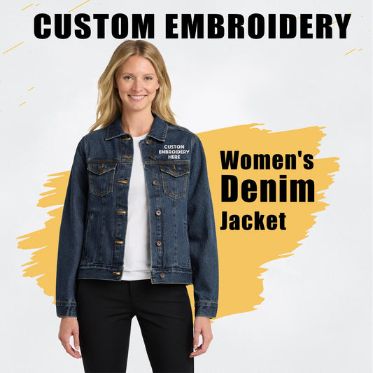 Port Authority® Custom Embroidered Women's Denim Jacket - L7620