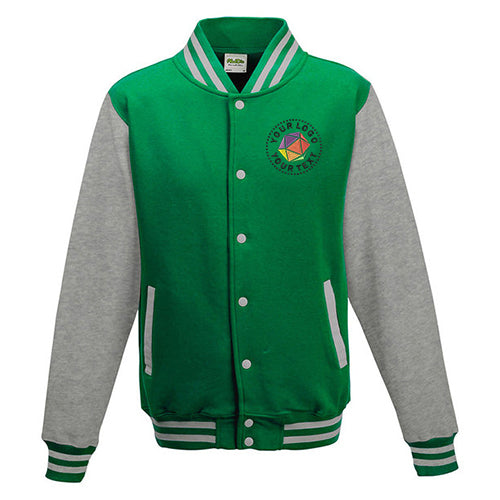 Just Hoods By AWDis Custom Embroidered Men's Heavyweight Letterman Jacket - JHA043