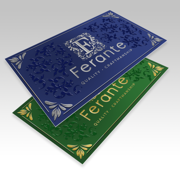 Dual Raised Business Cards - 2"x3.5" (US Standard)