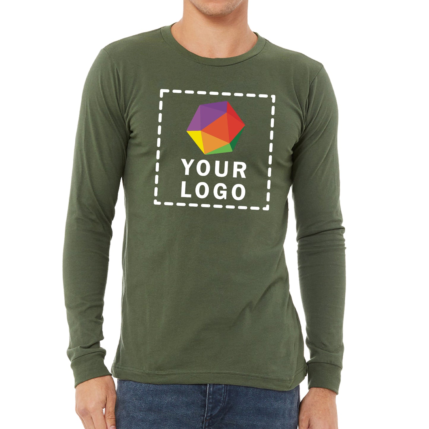 Bella + Canvas Custom Printed Unisex Jersey Long-Sleeve T-Shirt - 3501