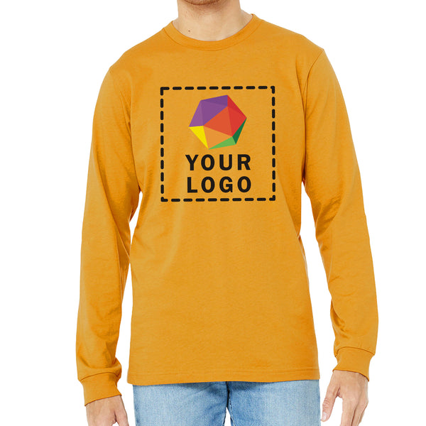 Bella + Canvas Custom Printed Unisex Jersey Long-Sleeve T-Shirt - 3501