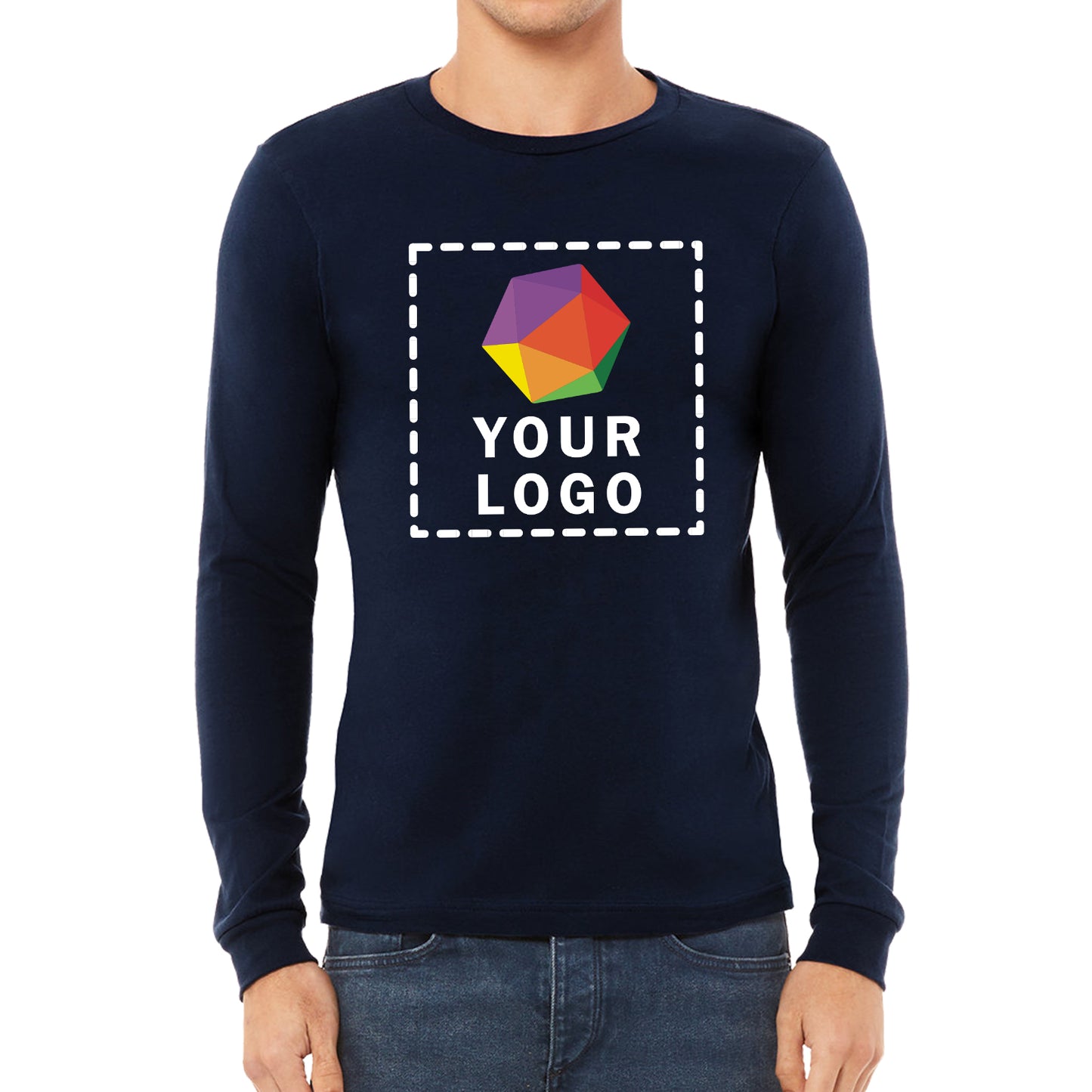 Bella + Canvas Custom Printed Unisex Jersey Long-Sleeve T-Shirt - 3501