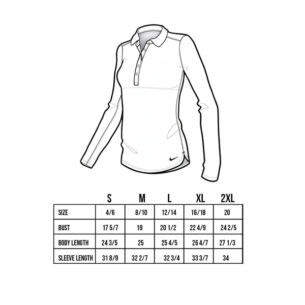 Nike Women's Custom Embroidered Long Sleeve Dri-FIT Stretch Tech Polo - 545322