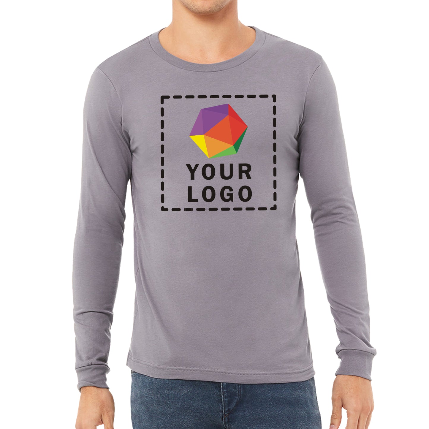 Bella + Canvas Custom Printed Unisex Jersey Long-Sleeve T-Shirt - 3501